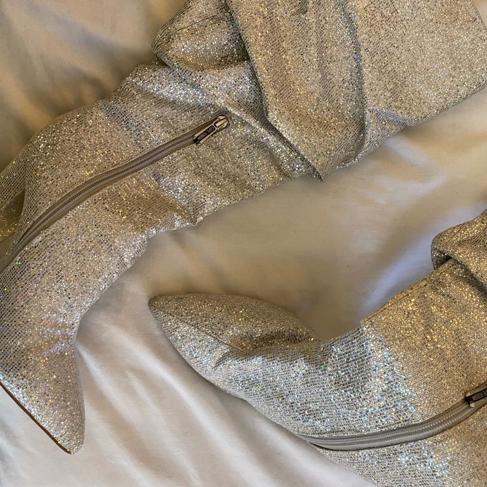 glitter boots, size 10